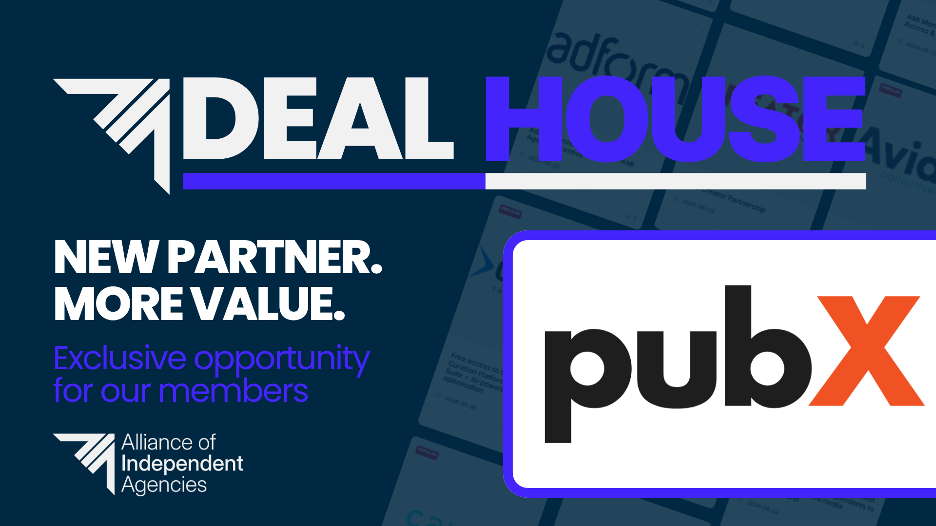 pubX Joins the Alliance of Independent Agencies’ Deal House Featured Image